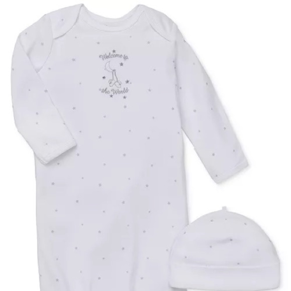 0-3M Welcome to the World Gown & Hat